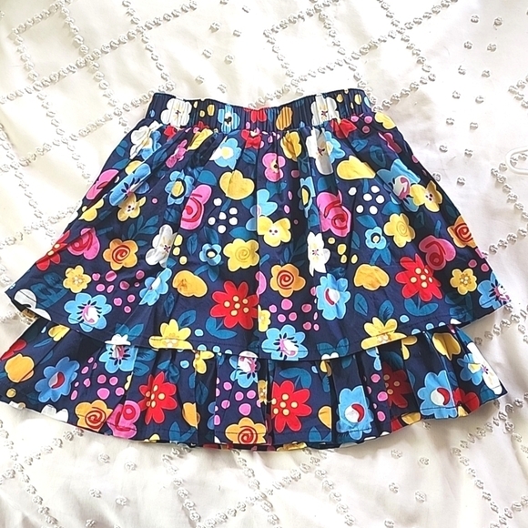 Hanna Andersson Other - NWT Hanna Andersson Floral Tiered girls cotton skirt size 12